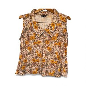 Auw Top 70's Style Size L‎ Florals